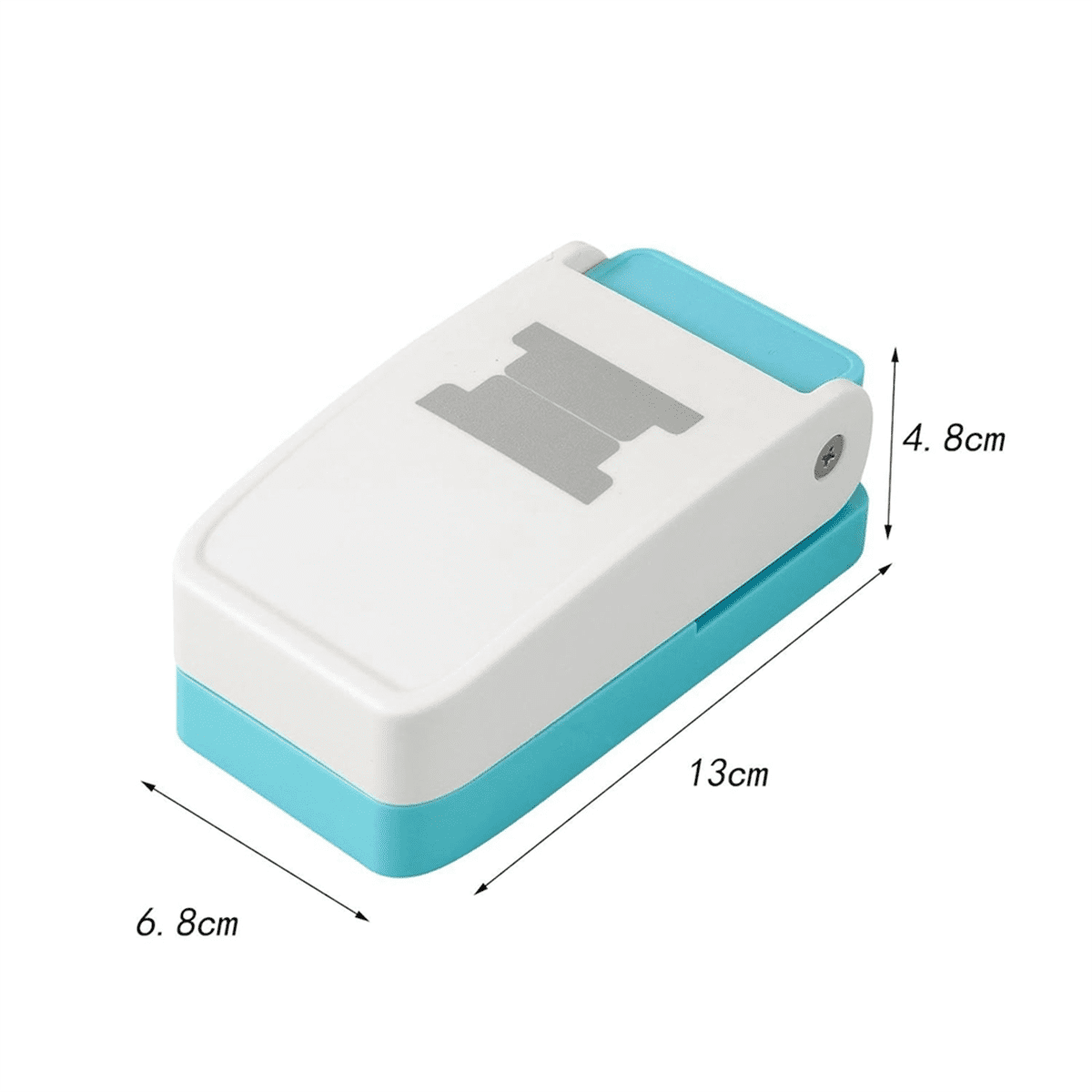 2 Pcs File Tab Punch for Crafting 1.5In 2 Shapes DIY Index Tab Puncher Label Tag Paper Punch for Scrapbooking Book Tabs,2 x Paper punches,White&Blue