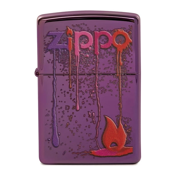 Zippo Paint Drip Logo with Flame