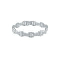 thumbnail image 1 of FB Jewels 10kt White Gold Mens Round Diamond Link Bracelet 1-1/2 Cttw, 1 of 1