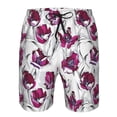 thumbnail image 4 of Yiaed Tulips Flowers Print Men's Swim Trunks with Lining Quick Dry Sports Shorts Beach Shorts Boardshorts-Large, 4 of 5