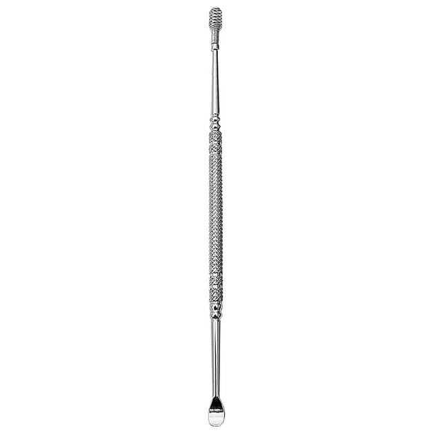 Fiudx Limpiador de Oídos de Metal, Raspador de Resorte de Doble Extremo, Kit para Eliminar Cerumen, Juego de Limpieza de Oídos de Acero Inoxidable, Fácil de Usar y Limpiar, Removedor de Cerumen para