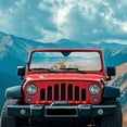 thumbnail image 3 of Jeiento Starfish Shell Windshield Sunshade Sun Shade Heat Shield Car Sun Visor Mat for Jeep Wrangler JL JLU 2018-2024 Rubicon Sahara 2 Door & 4 Door & Gladiator JT, 3 of 6