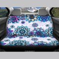 thumbnail image 4 of Pzuqiu Blue Bohemian Flower Seat Covers Full Set Easy to Install Front and Rear Split Bench Seat Covers Polyester Automotive Vehicle Cushion Car Interiors Fit for Most Sedans Truck Vans, 4 of 7