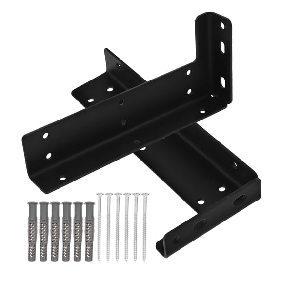 Wall Mounted Shelving Brackets Angle 2 Pcs Suspension Metal TV Cabinet Shelf Heavy Duty Floating