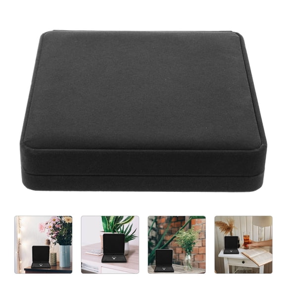 WRISTBIQUE Compact Grey Jewelry Storage Box Organizer for Necklaces Earrings and Bracelets
