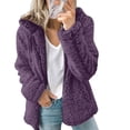 thumbnail image 4 of Abrigo de piel sintética de oso de peluche para mujer, chaqueta gruesa y cálida de lana suave con bolsillo y cremallera, elegante, otoño e invierno, 2023, 4 of 4