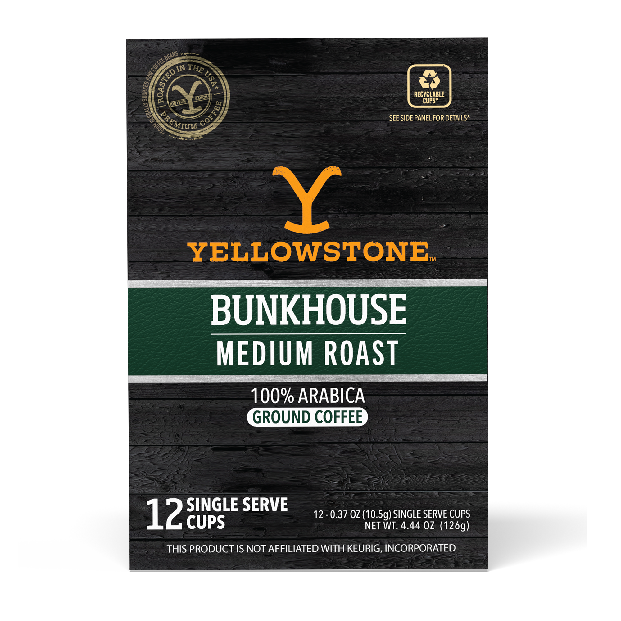 Yellowstone Bunkhouse Medium Roast Coffee Single Serve Pods 12 ct, 3 pack