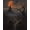 Gray, Pattern 5, variant on ODIKA 8'x10' Washable Area Rug Non-Slip Chair-Friendly Mat Orange Dark Charcoal Mystical Design Intricate Occult Motif with Celestial Symbols for Dining Room, Large Office, Lounge