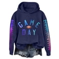thumbnail image 1 of WZXFASHION Chandail en Molleton de Football pour Femmes Imprimé Graphique Dimanche Décontracté Manches Longues Col Rond Chandail Automne 2025 jusqu'à 50 % de Réduction Chandail Thermique, 1 of 4