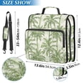 thumbnail image 3 of Haosy 3 Ring Zipper Binder with Shoulder Strap Waterproof Trapper Keeper 2 Inch D-Ring 500 Sheets Capacity, Tropical Palm Silhouette, 3 of 8