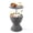 Grey, variant on Costway 8 Gallon 3 in 1 Patio Rattan Cooler Bar Table Adjust Ice Bucket Black