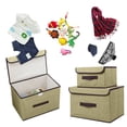 thumbnail image 3 of Panxico Boîte de Rangement Textile Maison Pliable Vêtements Divers Boîte de Rangement Portable avec Couvercle Pliable B, 3 of 7