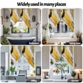 thumbnail image 6 of Abstract Stitching Swag Curtain Valance for Windows, Yellow Gary Blend Flow Window Treatments Short Swag Topper for Kitchen Windows Bathroom Bedroom, 36"x63", 6 of 8