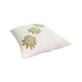 thumbnail image 3 of 18x18 Square Accent Pillows-Soft Cotton Cover-Set of 2-Gold-White, 3 of 5