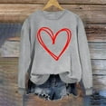 thumbnail image 6 of TKLPEHG Valentines Day Sweatshirt for Women Cute Heart Shirts Crewneck Casual Long Sleeve Valentines Pullover Holiday Tops (Gray,M), 6 of 8