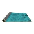thumbnail image 2 of Ahgly Company Indoor Square Persian Turquoise Blue Bohemian Area Rugs, 7' Square, 2 of 4