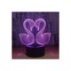thumbnail image 1 of Luz Nocturna LED 3D de Cisnes Dobles con 7 Colores Diferentes, 1 of 5