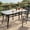 Black, variant on LAZY BUDDY 29.5'' x 55'' Rectangular Patio Table with Umbrella Hole, All Weather Tempered Glass Outdoor Dining Table, Metal Frame, for Yard, Deck, Lawn