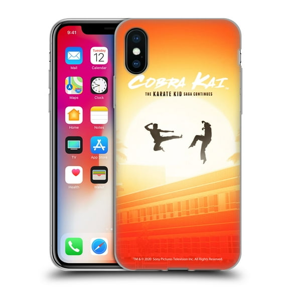 Head Case Designs Officially Licensed Cobra Kai Graphics Karate Kid Saga Soft Gel Case Compatible with Apple iPhone X / iPhone XS