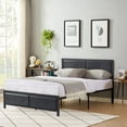 thumbnail image 4 of VECELO 3-Piece Bedroom Set Includes Full Platform Bed Frame and Nightstands with 2-Drawer, Black, 4 of 9