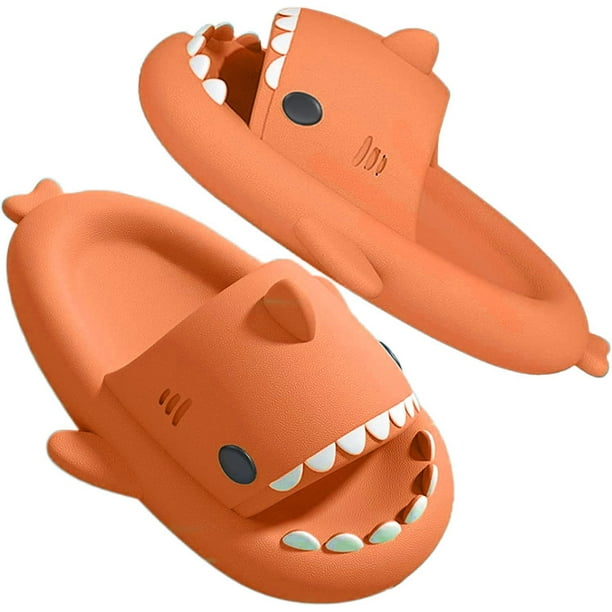 Divertidas sandalias de tiburón para baño, ducha, antideslizantes, para exteriores, para parejas, de verano, para hombres y mujeres