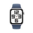 thumbnail image 2 of Apple Watch SE 2nd Gen GPS Smartwatch – 44mm Silver Aluminum Case, Sport Band (M/L) – Refurbished (Good Condition), 2 of 4