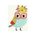 thumbnail image 2 of Annie Bailey Art 23x32 White Modern Wood Framed Museum Art Print Titled - Helga Owl, 2 of 4