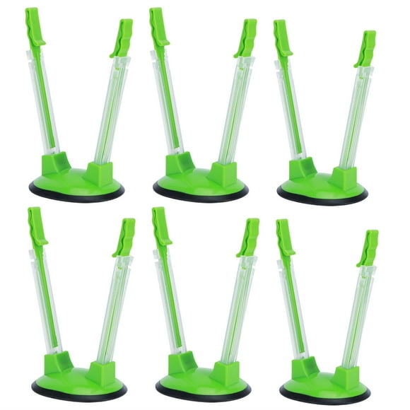 Dekaim Support de Sac de Rangement Alimentaire, 6 Pcs Support de Sac Mains Libres Accessoire de Cuisine Maison Vert