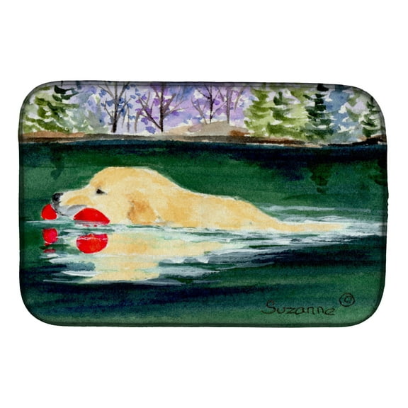 Golden Retriever Dish Drying Mat