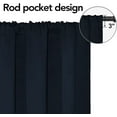 thumbnail image 2 of Easy-Going Blackout Room Darkening Rod Curtains, Navy, 52x63 in, 2 of 6