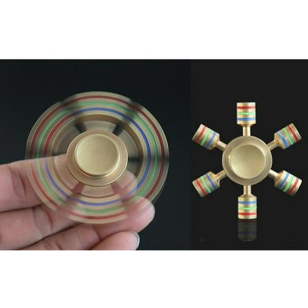 Luxury Metallic 6 Sided Anti Stress Fidget Spinner - (6 Best Fidget Spinners)