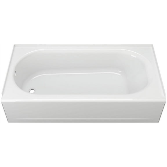 American Standard 1390.202 Princeton 60" Three Wall Alcove Enameled Steel Soaking Tub -