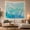 Aqua Mountains, variant on Blue Marble Ring With Aqua Ink Flow, Calming Abstract Style for Art Lovers, Watercolor Wall Art, Housewarming Gift, Tapestry Wall Hanging for Bedroom, Living Room and Dorm