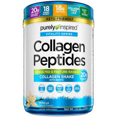 Purely Inspired Collagen Protein Powder with Biotin, Vanilla, 1.15 lbs, 23 Servings