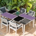 thumbnail image 2 of Purple Black Table Cloths for 4 Foot Rectangle Tables, Farmhouse Striped Modern Abstract Art Patio Waterproof Elastic Fitted Tablecloths, Washable Rectangular Table Cover for Camping, 2 of 8