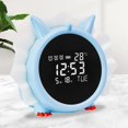 thumbnail image 1 of Cute Kids Dinosaur Desk Snoozedigital Despertador Snooze Carga USB para niños Niñas con luz de despertador Batería incorporada de 1200 mAh decorativa , azul Fernando Despertador de viaje, 1 of 8