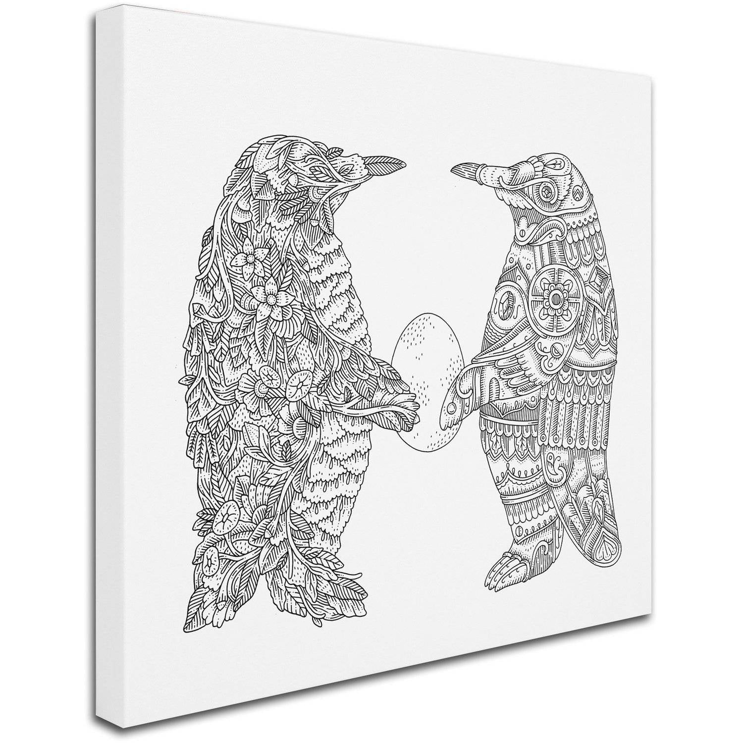 Trademark Fine Art "Penguin Lovers" Canvas Art by Filippo Cardu