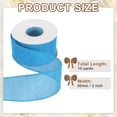 thumbnail image 2 of Uxcell Burlap Wired Ribbon 2" x 10 Yard Wired Edge Ribbon Woven Strap, Sky Blue, 2 of 7