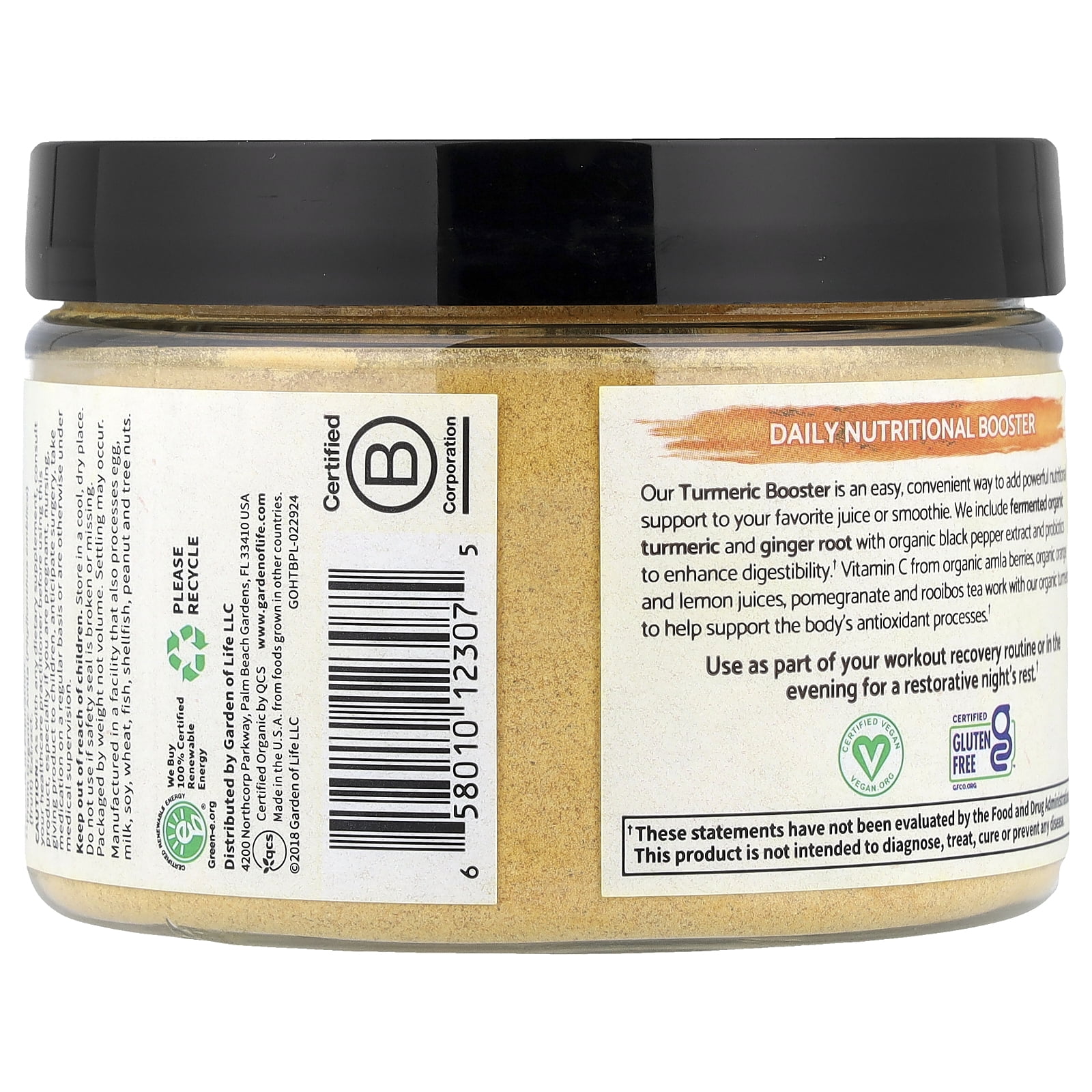 Garden of Life Organics, Fermented Organic Turmeric Boost, Inflammatory Response, 4.76 oz (135 g)