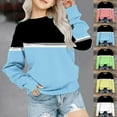 thumbnail image 1 of MKOSPLRT Girls' Sweatshirts Crew Neck Lounge Pullover Tops Long Sleeve Color Block Sweat Shirts Cute Fall Sweatshirts 1-12 Years, 1 of 6