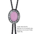 thumbnail image 5 of Sonducket Bolo Tie Turquoise Western Hat Light Collar ajustable Corbatas Diseño único Corbata Accesorios de disfraces Mujeres Pink agate Type11 NO11, 5 of 5
