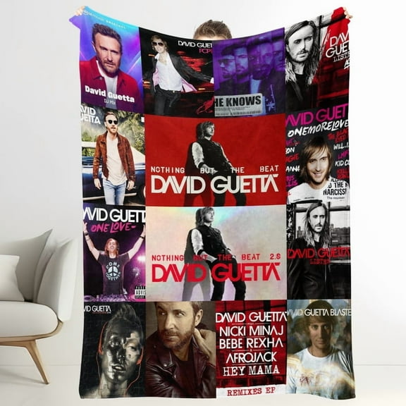 David Guetta Music Soft Flannel Throws Blankets Lightweight for Couch Bed Living Room Bedroom Car For All Seasons 30"X40"