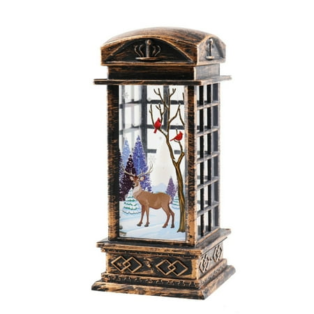 

Christmas Lantern Santa Snowman Decoration Oridnary Style for Home Tabletop Home Tabletop Small Night Light Candle Lanterns Holiday Christmas Lantern Cute Santa Snowman Decoration Bronze Elk