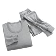thumbnail image 3 of Frnrwgo Mens Thermal Underwear Set Cotton Crew Neck Long Sleeve Soft Breathable Base Layer Top Bottom for Winter Cold Weather, 3 of 4