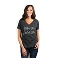 thumbnail image 2 of Follow The Call Of The Disco Ball Women's Fashion Relaxed V-Neck T-Shirt Tee Charcoal Grey Medium, 2 of 5