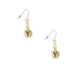 thumbnail image 2 of Delight Jewelry Goldtone Capital Letter - Y - Pebble Disc - Gold Tone Infinity French Earrings, 2 of 4