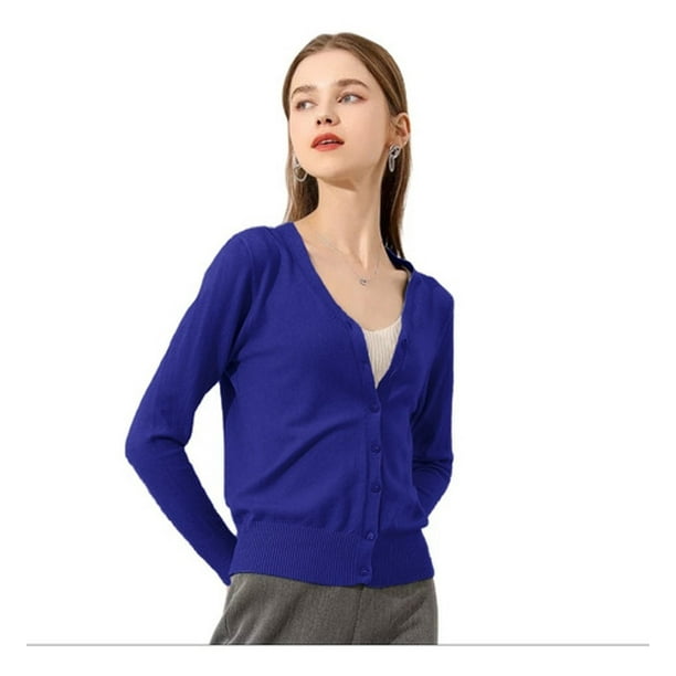Sueter Mujer Moda Sweater Dama Abierto Botones Abrigo Ligero LOLE Sueter