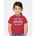 thumbnail image 2 of Wild Bobby I Don't Need a Valentine I Need a Nap, Cute Funny Valentine's Day Baby Clothes 1st Valentines Day Toddler Crew Graphic T-Shirt, 2 of 6