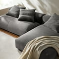 thumbnail image 3 of Solace2-Piece Modular Upholstered Fabric Sectional Sofa With Chaise in Charcoal, 3 of 10