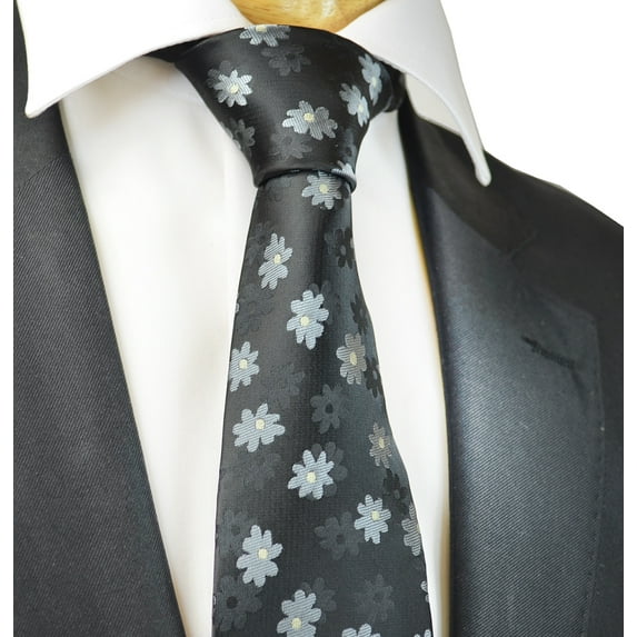 Extraordinary Black Floral Design Ties